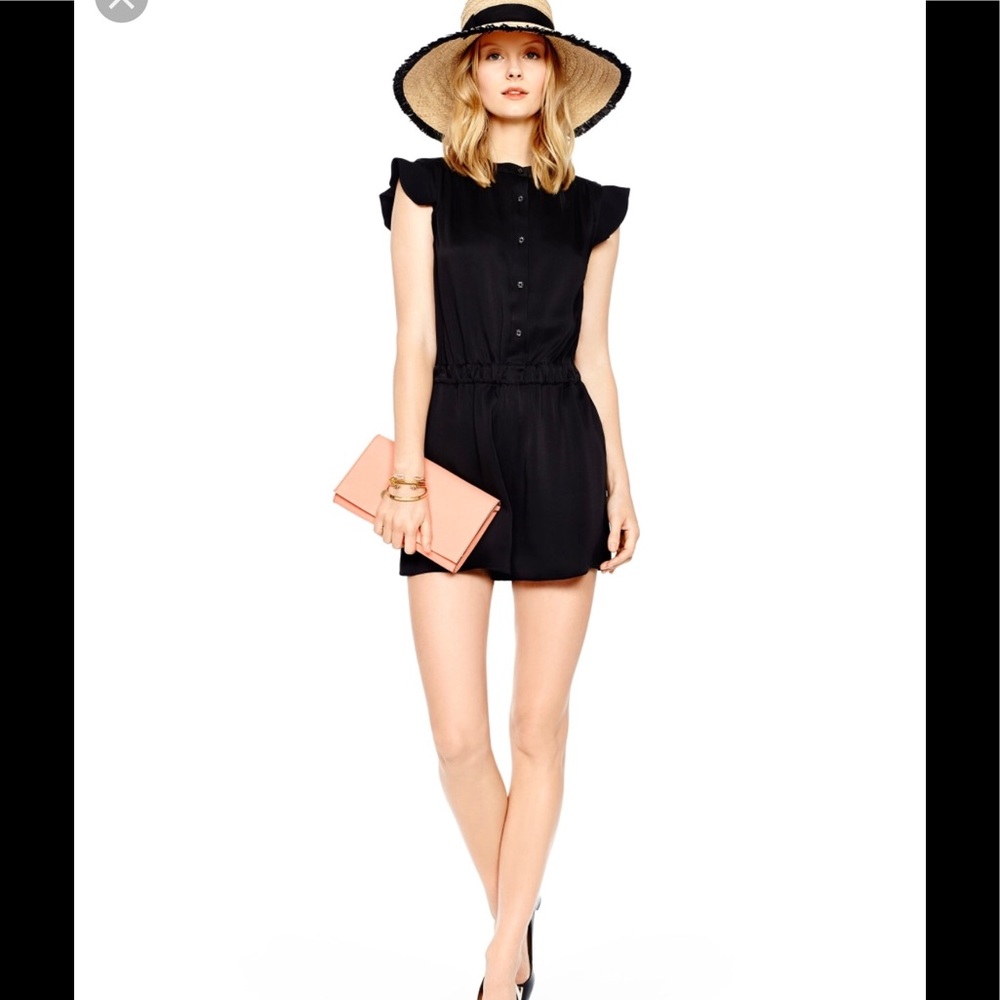 Kate spade black crepe romper